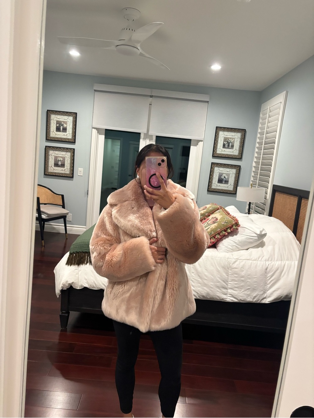 Vince Camuto Blush Faux Fur Teddy Jacket
